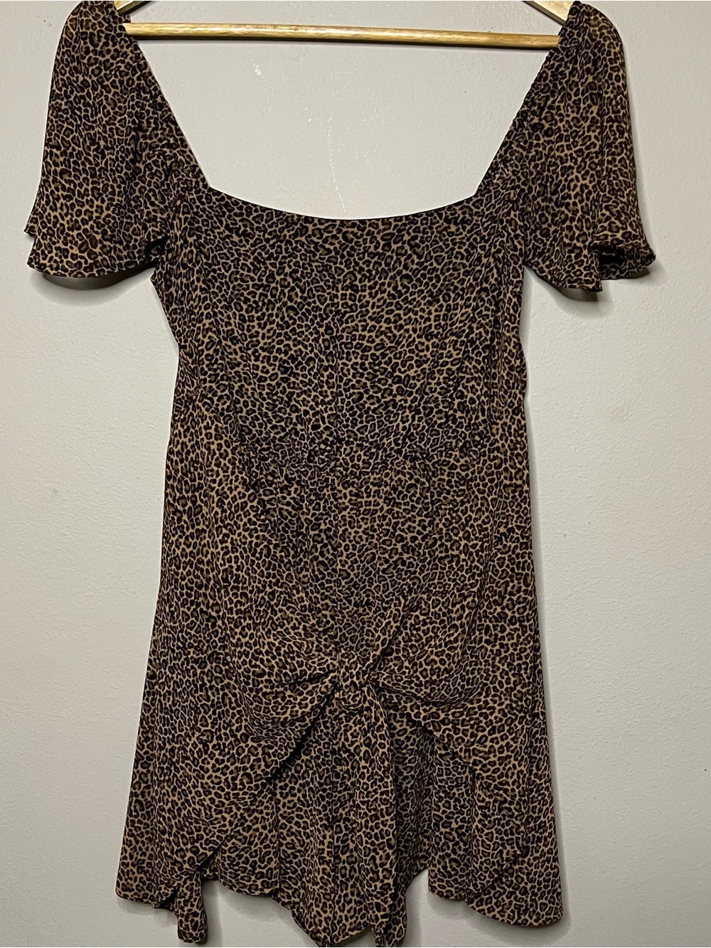 Show Me Your MuMu Leopard Kinsley Romper Women Medium Brown Tan Lined